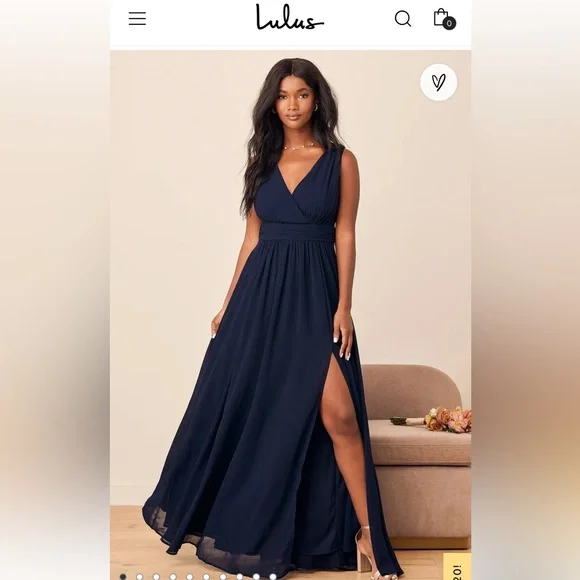thoughts of hue navy blue surplice maxi dress Navy Blue Surplice Maxi Dress | Womens | Medium (Available in 3X, 1X, L) | 100% Polyester